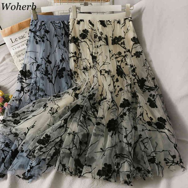 elegant floral lace mesh skirts womens all match high waist elastic midi long shirt korean chic casual pleated skirt 210422, Black
elegant floral lace mesh skirts womens all match high waist elastic midi long shirt korean chic casual pleated skirt 210422, Black