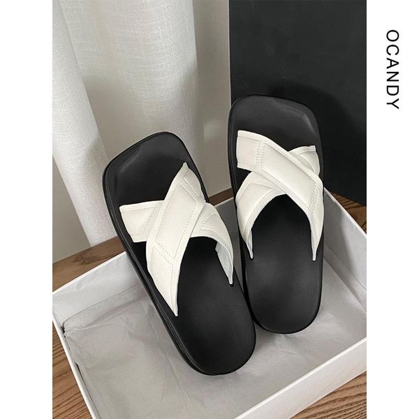 slippers flat for women to wear out 2021 summer korean fashion versatile cross band lazy drag black white yellow 34-40
slippers flat for women to wear out 2021 summer korean fashion versatile cross band lazy drag black white yellow 34-40