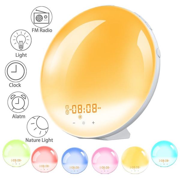 other clocks & accessories smart wake up light sunrise alarm clock sunset simulation nightlight workday fm radio digital snooze
other clocks & accessories smart wake up light sunrise alarm clock sunset simulation nightlight workday fm radio digital snooze