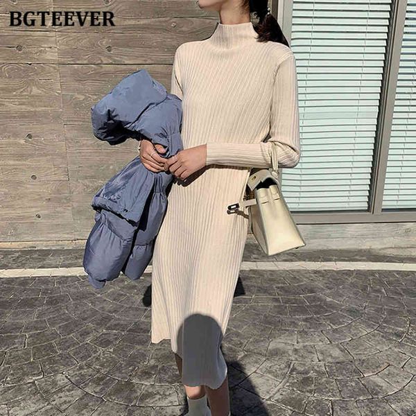 dresses thick warm women sweater casual half turtleneck long sleeve female knitting dress midi vestidos femme onpk, Black;gray
dresses thick warm women sweater casual half turtleneck long sleeve female knitting dress midi vestidos femme onpk, Black;gray