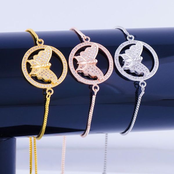 fashion jewelry charm zircon butterfly bead bracelet for women handmade copper micro pave chain bracelets & bangles bijoux femme, Golden;silver
fashion jewelry charm zircon butterfly bead bracelet for women handmade copper micro pave chain bracelets & bangles bijoux femme, Golden;silver