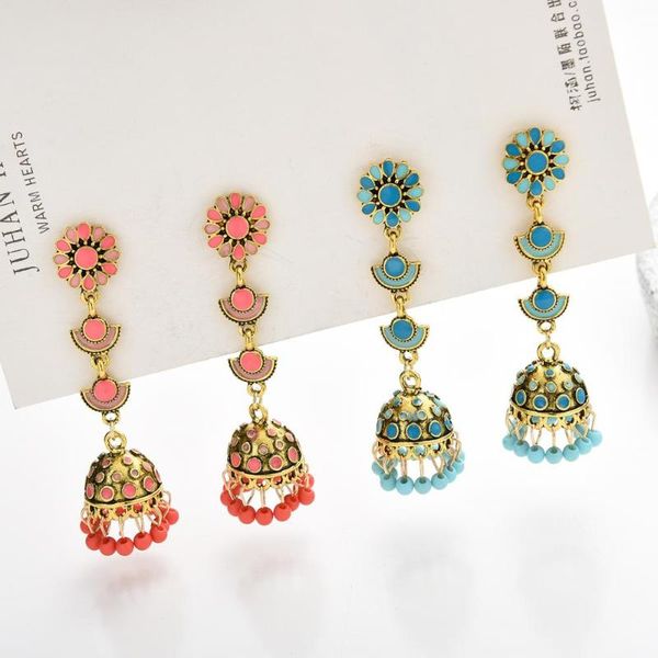 vintage summer flower bell tassel earring jhumka jewelry pendientes boho ethnic hanging earrings for women dangle & chandelier, Silver
vintage summer flower bell tassel earring jhumka jewelry pendientes boho ethnic hanging earrings for women dangle & chandelier, Silver