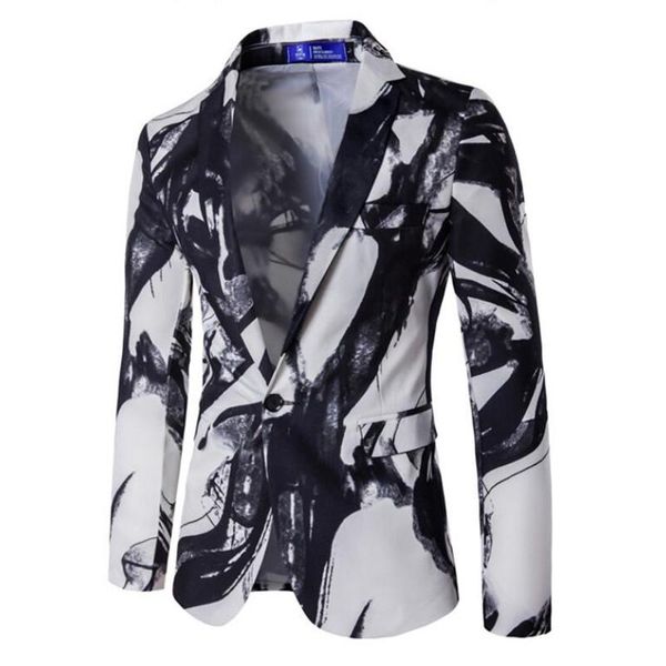 men's suits & blazers brand clothing blazer men printed suit jacket male korean style slim casual fashion trend dress asias size s-3xl, White;black
men's suits & blazers brand clothing blazer men printed suit jacket male korean style slim casual fashion trend dress asias size s-3xl, White;black