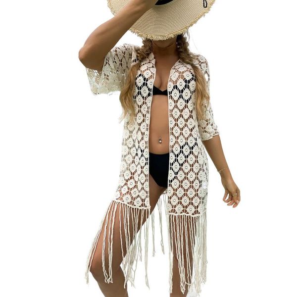 women's swimwear swimsuit cover ups,middle sleeve open front sheer floral crochet flowy kimono swimming sunscreen blouse clothing, White;black
women's swimwear swimsuit cover ups,middle sleeve open front sheer floral crochet flowy kimono swimming sunscreen blouse clothing, White;black