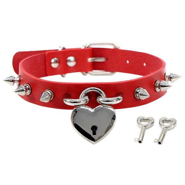chokers heart lock woman black punk choker collar necklace pu leather goth rivets party club gothic femme jewelry, Golden;silver
chokers heart lock woman black punk choker collar necklace pu leather goth rivets party club gothic femme jewelry, Golden;silver