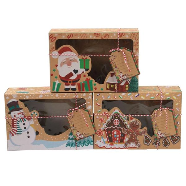 12pcs kraft paper christmas cookie boxes with decorations card gift candy box bakery treat window wrap
12pcs kraft paper christmas cookie boxes with decorations card gift candy box bakery treat window wrap