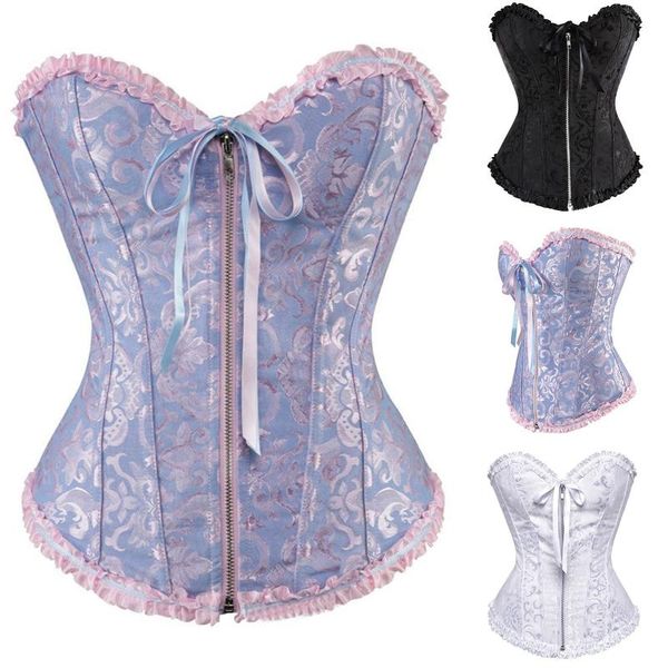 bustiers & corsets women corset lace back zip body shaper bustier g-string shapewear waist trainer slimming, Black;white
bustiers & corsets women corset lace back zip body shaper bustier g-string shapewear waist trainer slimming, Black;white