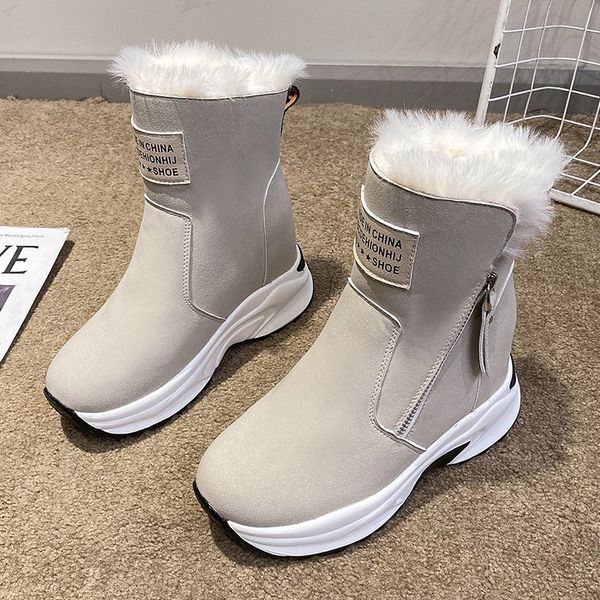 8cm height increasing snow boots women fashion beige patent leather ankle boots woman winter short plush cotton shoes, Black
8cm height increasing snow boots women fashion beige patent leather ankle boots woman winter short plush cotton shoes, Black