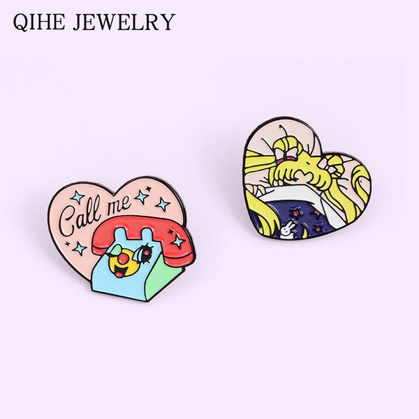 pins, brooches calling my girl enamel pins cartoon anime phone heart pink custom lapel pin badge fashion jewelry gift for friend, Gray
pins, brooches calling my girl enamel pins cartoon anime phone heart pink custom lapel pin badge fashion jewelry gift for friend, Gray