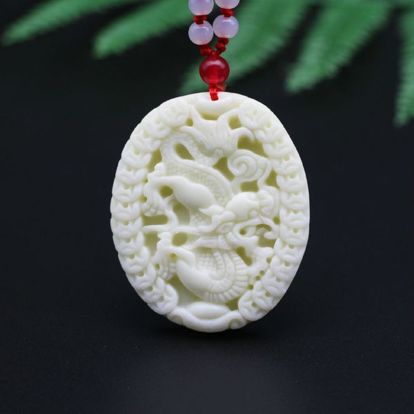 natural chinese white jade dragon pendant necklace hand-carved fashion charm jewelry accessories amulet for men women lucky gift, Silver
natural chinese white jade dragon pendant necklace hand-carved fashion charm jewelry accessories amulet for men women lucky gift, Silver