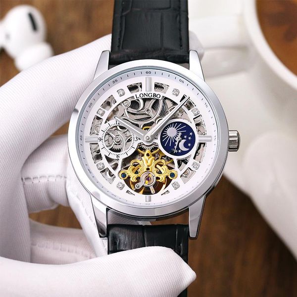 wristwatches longbo relogio masculino skeleton watches mens 2021 transparent clock men mechanical gift, Slivery;brown
wristwatches longbo relogio masculino skeleton watches mens 2021 transparent clock men mechanical gift, Slivery;brown