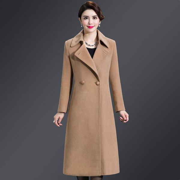 women's wool & blends women winter coat warm 2021 slim fit fashion casual office lady womans jacket khaki female robe outerwear femme, Black
women's wool & blends women winter coat warm 2021 slim fit fashion casual office lady womans jacket khaki female robe outerwear femme, Black