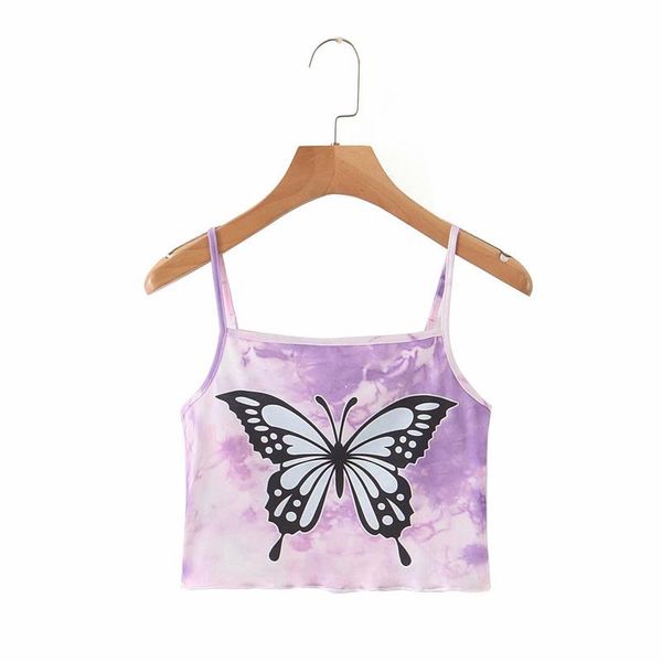 women's tanks & camis butterfly print summer crop 2021 women strappy cotton tank vest short tees female, White
women's tanks & camis butterfly print summer crop 2021 women strappy cotton tank vest short tees female, White
