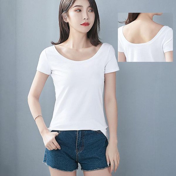 women's t-shirt women soft cotton o-neck solid color lady tees short sleeve summer clothings all match female t-shirts, White
women's t-shirt women soft cotton o-neck solid color lady tees short sleeve summer clothings all match female t-shirts, White