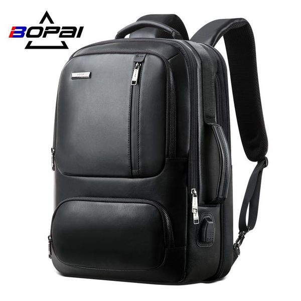 backpack bopai genuine leather large travel backpacks men weekend travelling bags 15.6 inch notebook with usb charging port
backpack bopai genuine leather large travel backpacks men weekend travelling bags 15.6 inch notebook with usb charging port