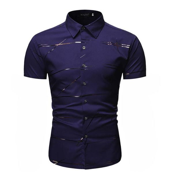 men's casual shirts mens slim fit short sleeve dress hipster bronzing print hawaiian shirt men work business male camisas hombre, White;black
men's casual shirts mens slim fit short sleeve dress hipster bronzing print hawaiian shirt men work business male camisas hombre, White;black