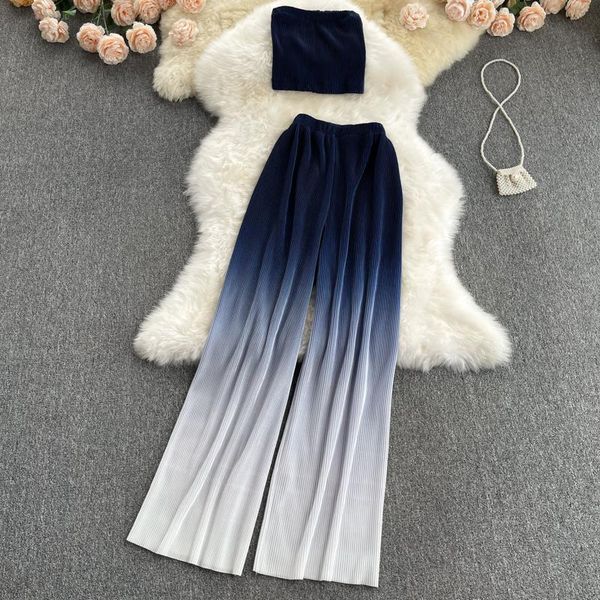 women's two piece pants women trousers set summer casual sports suit workout tube gradient wide-leg fashion girl 2 sets mujer verano, White
women's two piece pants women trousers set summer casual sports suit workout tube gradient wide-leg fashion girl 2 sets mujer verano, White