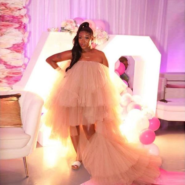 casual dresses chic extra puffy tulle plus size women fluffy dressing gowns with train custom made tiered hi lo girls dress, Black;gray
casual dresses chic extra puffy tulle plus size women fluffy dressing gowns with train custom made tiered hi lo girls dress, Black;gray