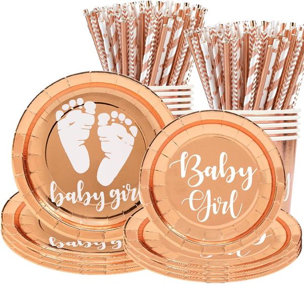 disposable dinnerware rose gold sweet baby feet paper dessert plates cups napkins straws globos shower party supplies birthday decoration
disposable dinnerware rose gold sweet baby feet paper dessert plates cups napkins straws globos shower party supplies birthday decoration