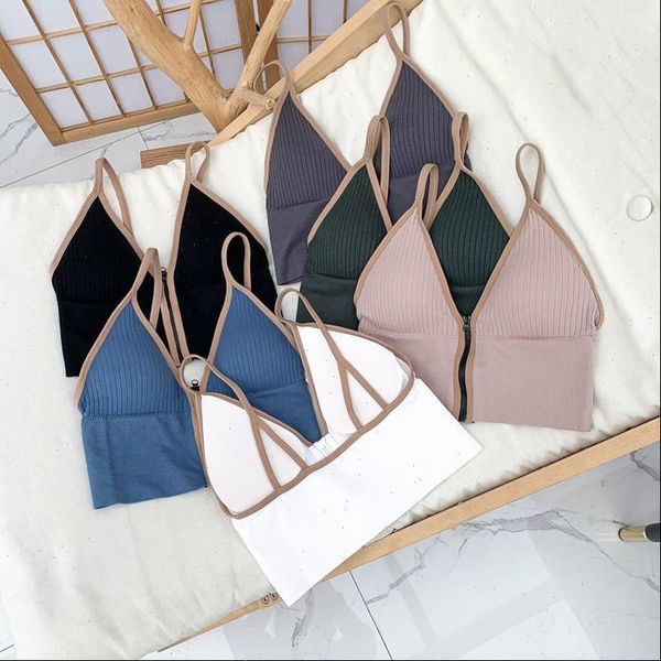 zipper crop women tank brassiere camisole lingerie sleeveless sport bra slim fit bralette tube, White
zipper crop women tank brassiere camisole lingerie sleeveless sport bra slim fit bralette tube, White