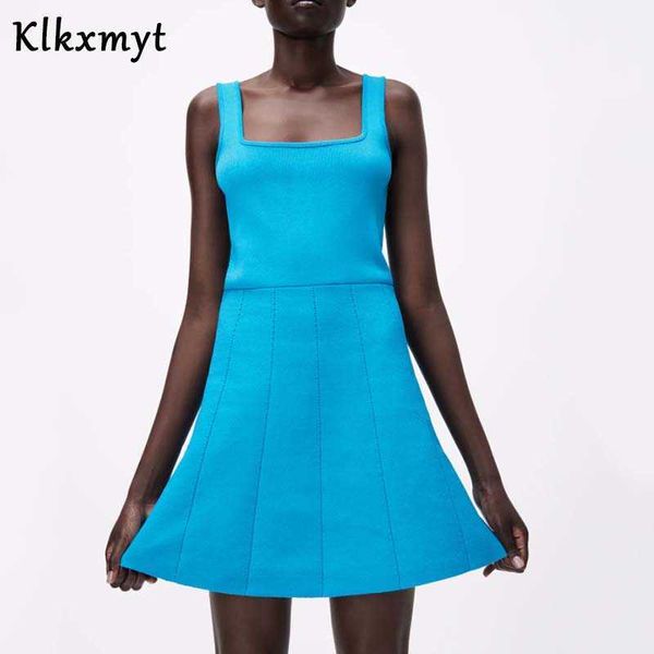 klkxmyt za blue knitted dress woman slip mini summer women square neck strap ruched short casual women's es 210527, Black;gray
klkxmyt za blue knitted dress woman slip mini summer women square neck strap ruched short casual women's es 210527, Black;gray