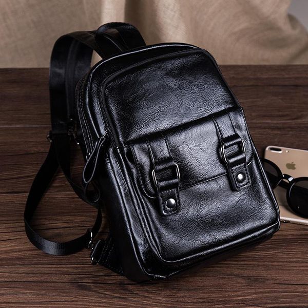 backpack multifunctional korean style small leather fashion school bag men's trend casual simple one shoulder chest
backpack multifunctional korean style small leather fashion school bag men's trend casual simple one shoulder chest