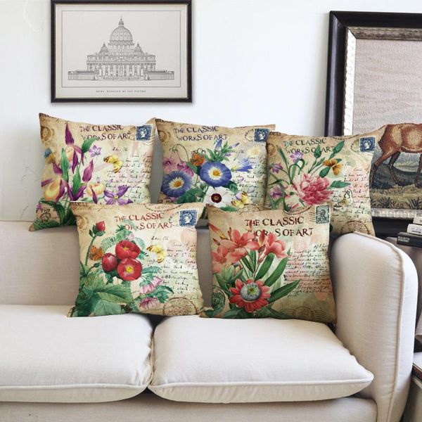 retro post card flowers with stamp home decorative cotton linen pillow cover classic work sofa art vintage flower cushion cushion/decorative
retro post card flowers with stamp home decorative cotton linen pillow cover classic work sofa art vintage flower cushion cushion/decorative