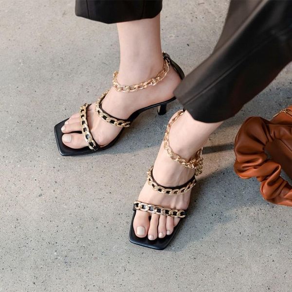 sandals 2021 square toe women gold metal chains lady summer high heels 8cm apricot prom sandalias femmes fashionzapatos mujer, Black
sandals 2021 square toe women gold metal chains lady summer high heels 8cm apricot prom sandalias femmes fashionzapatos mujer, Black