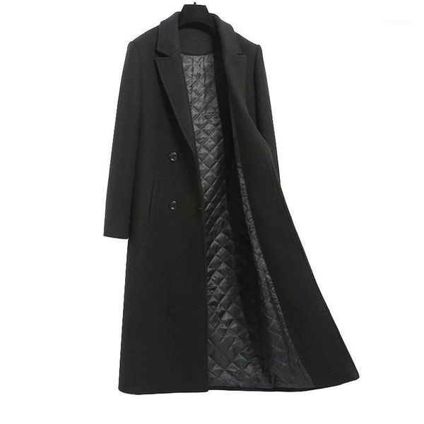 women's wool & blends fashion casual slim thicken warm long outerwear coat autumn/winter lady coats caramel color women jacket re2283, Black
women's wool & blends fashion casual slim thicken warm long outerwear coat autumn/winter lady coats caramel color women jacket re2283, Black