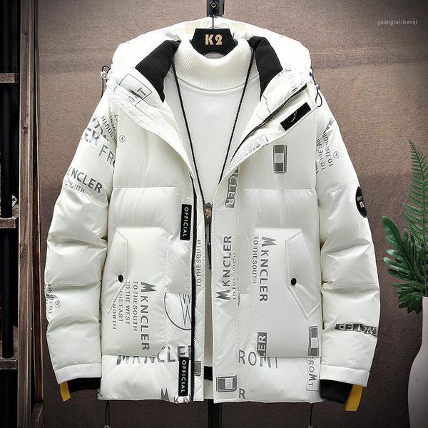 men's down & parkas 2021 selling winter jacket youth fashion hooded warm coats male logo 90% white duck high quality, Black
men's down & parkas 2021 selling winter jacket youth fashion hooded warm coats male logo 90% white duck high quality, Black
