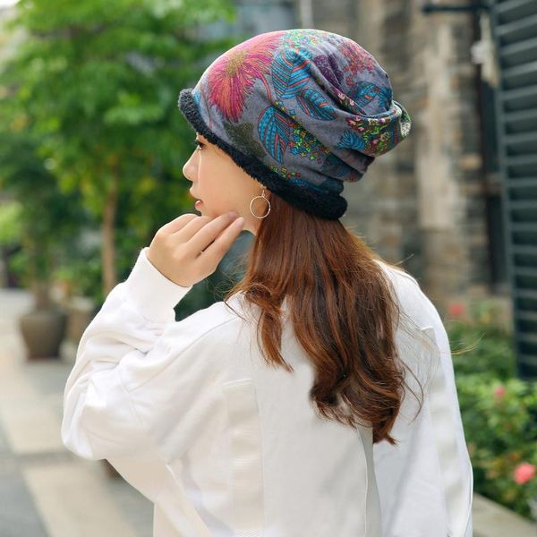 beanie/skull caps floral printed women beanies casual windproof outdoor lady skullies warm protection plush keep female hat, Blue;gray
beanie/skull caps floral printed women beanies casual windproof outdoor lady skullies warm protection plush keep female hat, Blue;gray