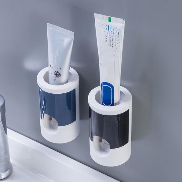 1pc fully automatic toothpaste dispenser wall-mounted punch toothbrush storage holder for home el (blue) bath accessory set
1pc fully automatic toothpaste dispenser wall-mounted punch toothbrush storage holder for home el (blue) bath accessory set