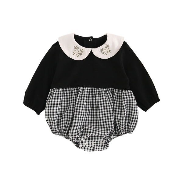 arrival spring autumn infant baby girl clothing one-piece romper long sleeve black plaid color matching girls' clothes jumpsuits, Blue
arrival spring autumn infant baby girl clothing one-piece romper long sleeve black plaid color matching girls' clothes jumpsuits, Blue
