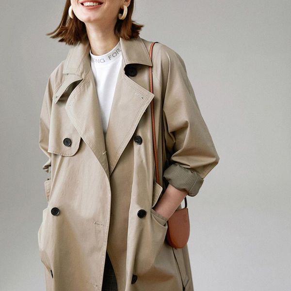 women's trench coats womens long coa casual double breasted sashes female korean england loose large sizes windbreaker outerwear, Tan;black
women's trench coats womens long coa casual double breasted sashes female korean england loose large sizes windbreaker outerwear, Tan;black