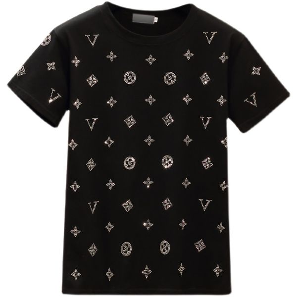 2022 summer cotton t shirt women fashion loose short-sleeve t-shirts bottoming tees korean style diamond t-shirt a529, White
2022 summer cotton t shirt women fashion loose short-sleeve t-shirts bottoming tees korean style diamond t-shirt a529, White