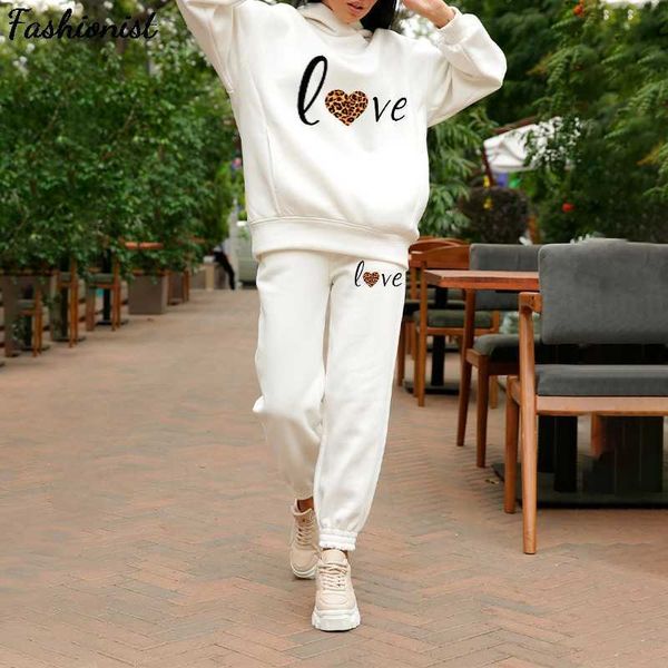 letter print two piece set oversized hoodie women's tracksuit fleece long sleeve hooded suit female casual sportwear pants sets 210709, White
letter print two piece set oversized hoodie women's tracksuit fleece long sleeve hooded suit female casual sportwear pants sets 210709, White