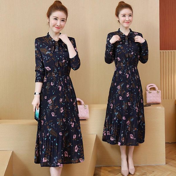 fashion plus size chiffon dresses women 2021 spring autumn vintage long sleeve bow floral dress loose vestidos 5xl d3491 casual, Black;gray
fashion plus size chiffon dresses women 2021 spring autumn vintage long sleeve bow floral dress loose vestidos 5xl d3491 casual, Black;gray