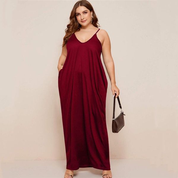casual dresses women sling solid spaghetti long sleeveless plus size clothing lady oversized clothes tfnl, Black;gray
casual dresses women sling solid spaghetti long sleeveless plus size clothing lady oversized clothes tfnl, Black;gray