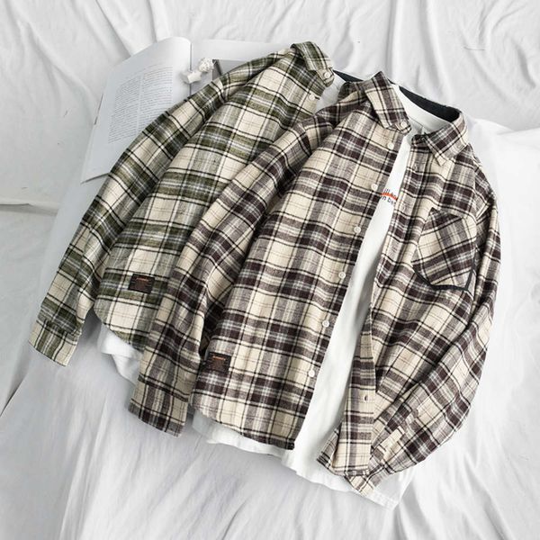 men's casual shirts shirt haimastiff spring autumn long sleeve mixed color loose casual trend men's and women's gcc3 0850, White;black 
men's casual shirts shirt haimastiff spring autumn long sleeve mixed color loose casual trend men's and women's gcc3 0850, White;black