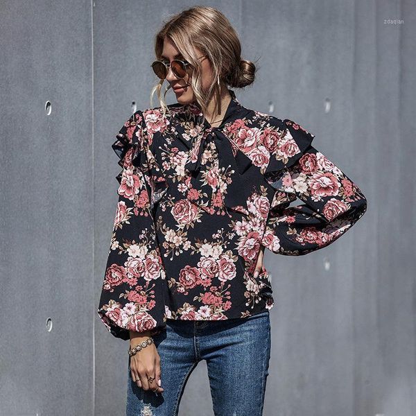 sweet floral chiffon blouses women spring autumn fashion butterfly collar ruffle shirt lace long sleeve casual 2021 women's & shirts, White
sweet floral chiffon blouses women spring autumn fashion butterfly collar ruffle shirt lace long sleeve casual 2021 women's & shirts, White