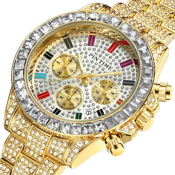 wristwatches 2021 fashion iced out watch men chronograph sport diamond mens watches luxury steel gold clock male wristwatch relogio masculin, Slivery;brown
wristwatches 2021 fashion iced out watch men chronograph sport diamond mens watches luxury steel gold clock male wristwatch relogio masculin, Slivery;brown
