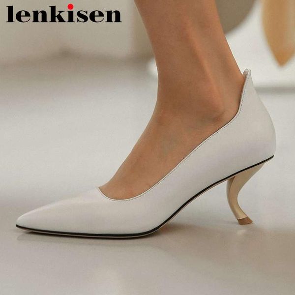 dress shoes lenkisen european design full grain leather pointed toe strange high heels office lady shallow slip on fashion women pumps l91, Black
dress shoes lenkisen european design full grain leather pointed toe strange high heels office lady shallow slip on fashion women pumps l91, Black