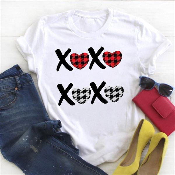 love plaid lover cute women t shirt fashion valentine print summer tee ladies clothes graphic, White
love plaid lover cute women t shirt fashion valentine print summer tee ladies clothes graphic, White