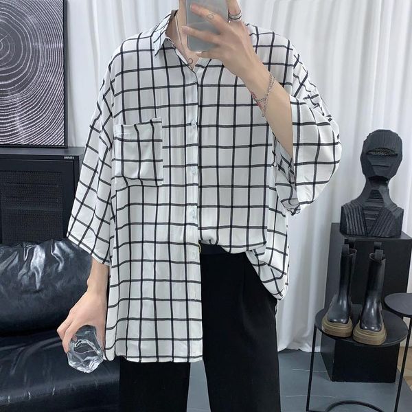 men's casual shirts summer plaid men male short sleeve shirt mens clothing boys student camisa masculina chemise homme, White;black
men's casual shirts summer plaid men male short sleeve shirt mens clothing boys student camisa masculina chemise homme, White;black