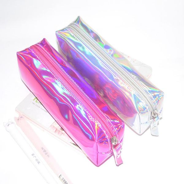 1pc laser color pencil case students pu bag school supplies stationery women girls makeup pouch bags
1pc laser color pencil case students pu bag school supplies stationery women girls makeup pouch bags