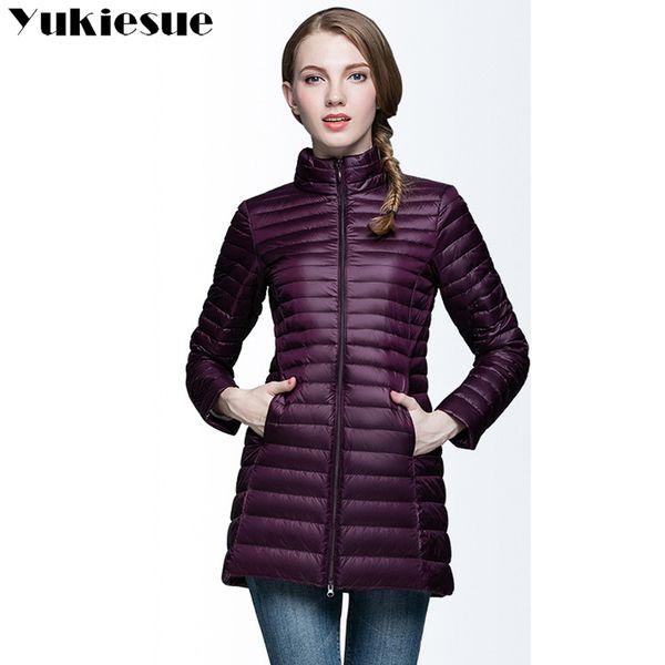 women down jackets long coat winter warm 90% white duck down parka jackets slim skinny light female jackets windproof 210519, Black
women down jackets long coat winter warm 90% white duck down parka jackets slim skinny light female jackets windproof 210519, Black
