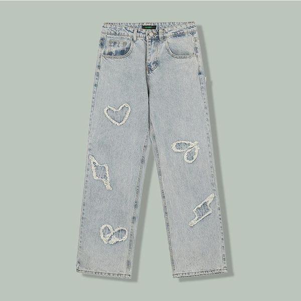 men's jeans furry love embroidered hip hop harajuku hipsters streetwear loose wide-leg pants 2021summer joggers sports trousers, Blue
men's jeans furry love embroidered hip hop harajuku hipsters streetwear loose wide-leg pants 2021summer joggers sports trousers, Blue