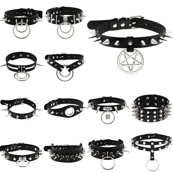chokers goth punk spike rivet choker collar for women steampunk pentagram necklace emo neck strap cosplay chocker gothic accessories, Golden;silver
chokers goth punk spike rivet choker collar for women steampunk pentagram necklace emo neck strap cosplay chocker gothic accessories, Golden;silver