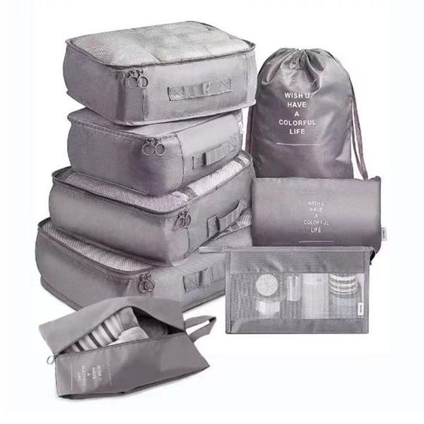 storage bags 8 pcs travel bag set for clothes tidy organizer wardrobe suitcase pouch case shoes packing cube
storage bags 8 pcs travel bag set for clothes tidy organizer wardrobe suitcase pouch case shoes packing cube