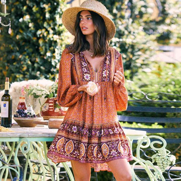 dresses autumn boho floral print women lantern long sleeve es v neck beach mini female vestidos feminina oegg, Black;gray
dresses autumn boho floral print women lantern long sleeve es v neck beach mini female vestidos feminina oegg, Black;gray
